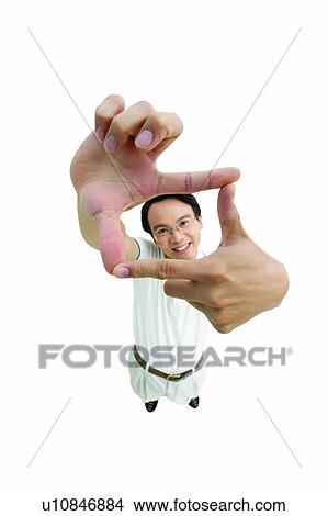 Cut Out, Hand Sign, Confidence, Smiling, Focus Signals View Large Photo Image Picture - Cut Out, Hand Sign, Confidence, Smiling, Focus Signals. Fotosearch