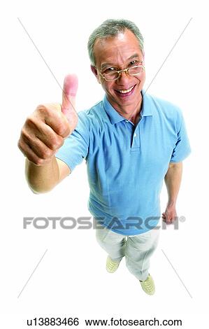 Hand Sign, Communication, Confidence, One Senior Man Only, Real People, Human Thumb View Large Photo Image Stock Photograph - Hand Sign, Communication, Confidence, One Senior Man Only, Real People, Human Thumb. Fotosearch