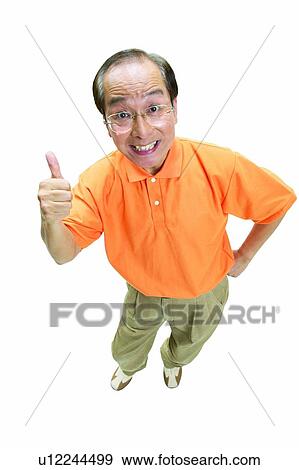 Looking At Camera, Standing, Hand Sign, Human Thumb, One Person View Large Photo Image Stock Photo - Looking At Camera, Standing, Hand Sign, Human Thumb, One Person. Fotosearch