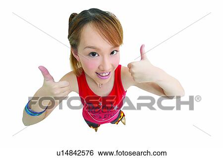 One Person, Brown Hair, Hand Sign, Confidence, Agreement View Large Photo Image Stock Photograph - One Person, Brown Hair, Hand Sign, Confidence, Agreement. Fotosearch