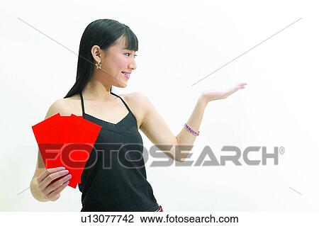 Stock Image - Blank, Bangles, Black Hair, Black, Bangs, Asian Ethnicity. Fotosearch