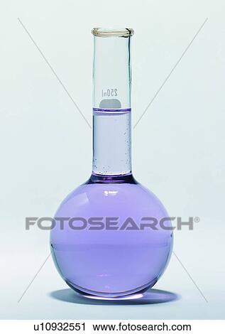 Stock Image - flask, glass, lab, liquid, chemical. Fotosearch