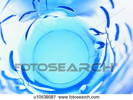 Stock Photo - glass, carve, tableware, close-up, blue. Fotosearch