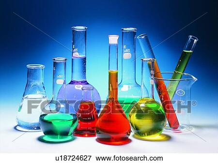Stock Photo - glass, lab, conical flask, chemical, test tube. Fotosearch
