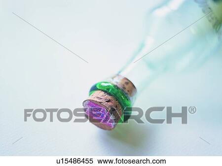 Stock Photography - glass, tableware, bottle, clear glass, cork. Fotosearch
