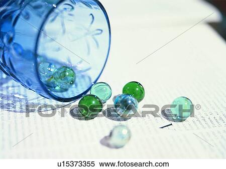 Stock Photography - glass, tableware, water glass, blue, bead. Fotosearch