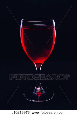 Stock Photograph - tableware, glass, wine glass, red wine. Fotosearch