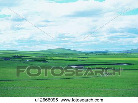 Outdoor, Grassy, Plains, Trail, Overcast, Greenery View Large Photo Image Stock Photography - Outdoor, Grassy, Plains, Trail, Overcast, Greenery. Fotosearch