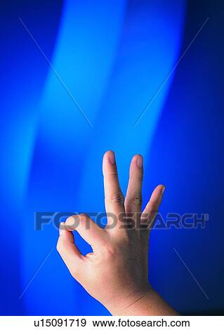 Stock Photo - finger, hand, thumb, OK, okay. Fotosearch