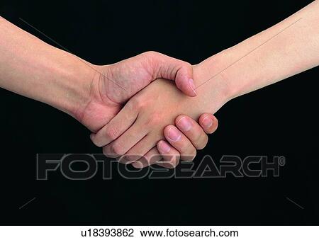Stock Image - friendship, deal, handshake, holding, united, agreement. Fotosearch