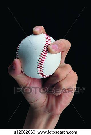 Stock Image - hand, baseball, fingernail, finger. Fotosearch