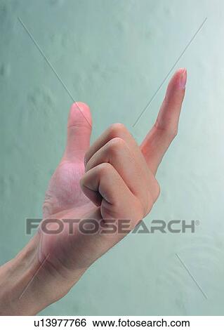 Stock Photograph - hand, fist, palm, index, pointing, seven. Fotosearch