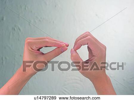 Stock Photo - hand, knuckle, finger, thumb, sign, circle. Fotosearch