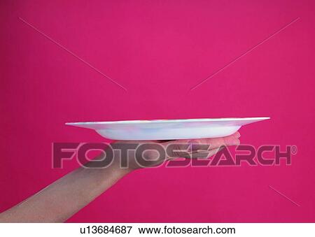 plate, palm, carrying, hand, serving View Large Photo Image Stock Photo - plate, palm, carrying, hand, serving. Fotosearch