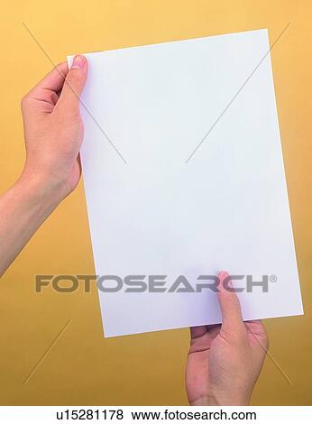 sheet, paper, hand, finger, thumb View Large Photo Image Stock Photo - sheet, paper, hand, finger, thumb. Fotosearch