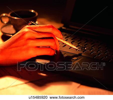 Stock Image - indoor, light, shadow, hand, action, object. Fotosearch