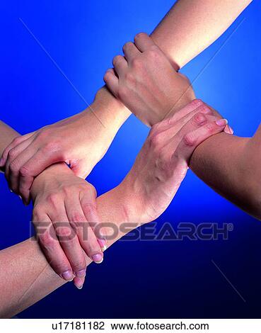Stock Image - indoor, playing, hand, object, friendship, shadow. Fotosearch