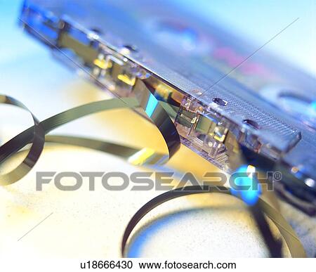 Stock Image - cassette, music, close-up, tape, record. Fotosearch