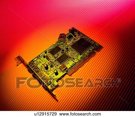 Stock Photo - computer, motherboard, office, circuit. Fotosearch