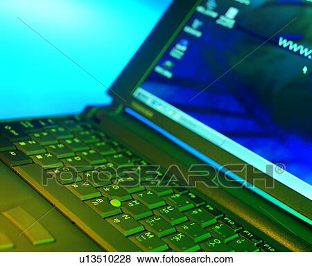 Stock Photo - computer, office, notebook, lap-top. Fotosearch