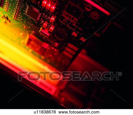 Stock Photo - office, computer, motherboard, circuit. Fotosearch