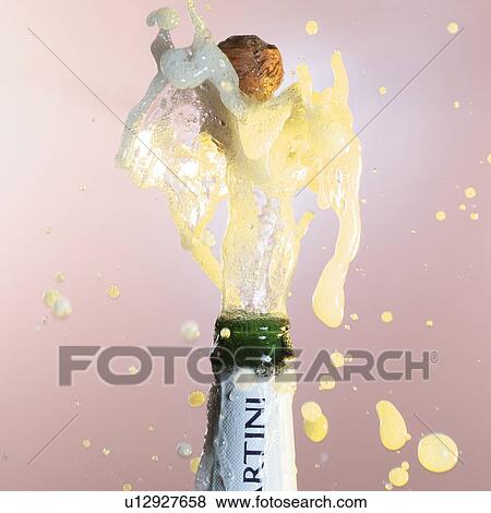 Stock Photo - drops, preserved, background, bottle, close-up, sparkling, glass. Fotosearch