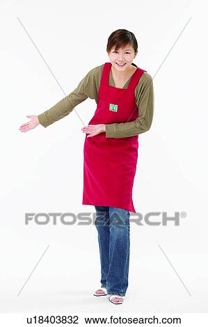 Asian Ethnicity, Casual Clothing, Brown Hair, Body Language, Apron View Large Photo Image Stock Image - Asian Ethnicity, Casual Clothing, Brown Hair, Body Language, Apron. Fotosearch