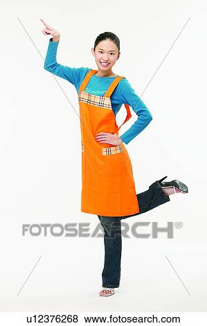Clipping Path, Asian Ethnicity, Casual Clothing, Brown Hair, Body Language, Apron View Large Photo Image Stock Photo - Clipping Path, Asian Ethnicity, Casual Clothing, Brown Hair, Body Language, Apron. Fotosearch
