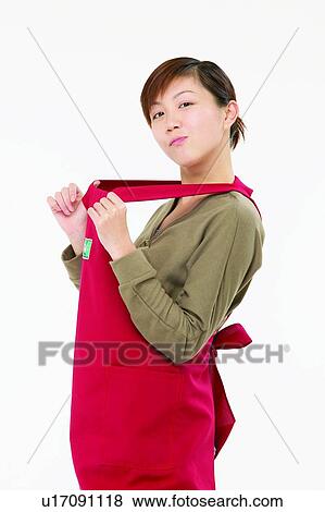 Clipping Path, Asian Ethnicity, Casual Clothing, Brown Hair, Body Language, Apron View Large Photo Image Stock Photo - Clipping Path, Asian Ethnicity, Casual Clothing, Brown Hair, Body Language, Apron. Fotosearch