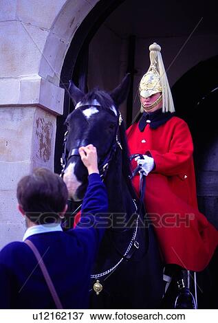 Stock Photo - male, entourage, knight, royal, horse, overweening, ride. Fotosearch