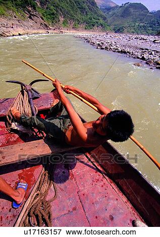 river, paddle, sun, boy, hard, canoe View Large Photo Image Stock Photo - river, paddle, sun, boy, hard, canoe. Fotosearch