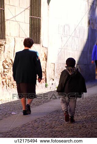 roadside, filiation, walk, mother, child, female View Large Photo Image Picture - roadside, filiation, walk, mother, child, female. Fotosearch