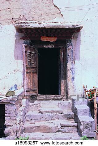 Broken, Day, Doorway, Staircase, Structure View Large Photo Image Stock Photo - Broken, Day, Doorway, Staircase, Structure. Fotosearch
