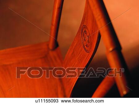 Stock Image - Colored Background, Old Fashioned, Wooden, Close-Up, Collectible, Furniture. Fotosearch