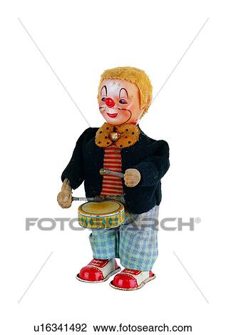 Stock Image - object, antique, toy, decoration, doll, clown. Fotosearch