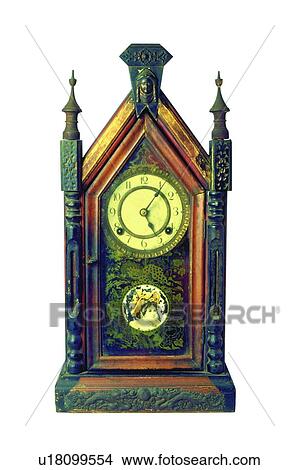 Picture - object, clock, antique, time, carving. Fotosearch