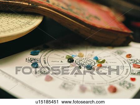 Stock Image - Semi Precious, Ancient, Astrology, Diagram. Fotosearch