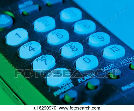 Stock Image - buttons, cell phone, apparatus. Fotosearch