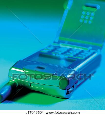 Picture - phone, electronic, handset, electronic device, exhibit, connection. Fotosearch