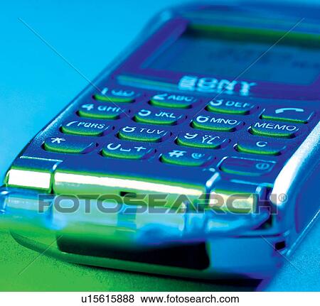 Stock Photo - square, apparatus, buttons, cell phone. Fotosearch