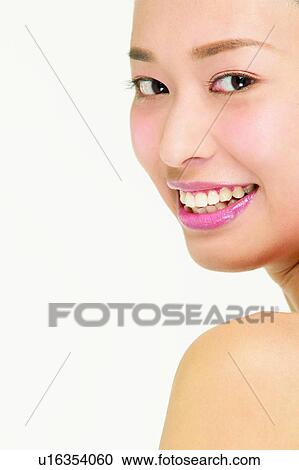 Stock Image - Beauty, Close-Up, Asian Ethnicity. Fotosearch