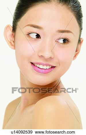Beauty, Close-Up, Black Hair, Asian Ethnicity View Large Photo Image Stock Photo - Beauty, Close-Up, Black Hair, Asian Ethnicity. Fotosearch