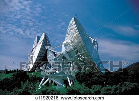 Stock Photograph - blue, broadcast, antenna. Fotosearch