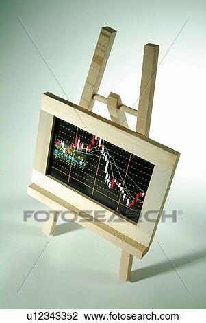 Stock Image - Blackboard, Close-Up, Easel, Graph. Fotosearch