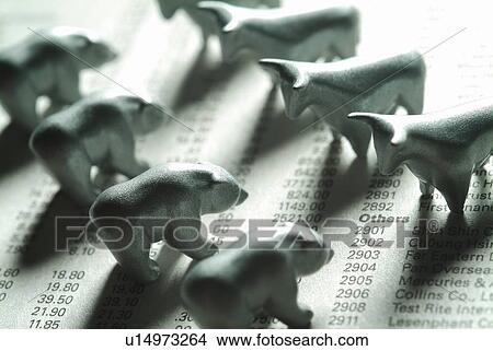 Picture - Chart, Financial Page, Finance, Bull Market, Stock Market. Fotosearch