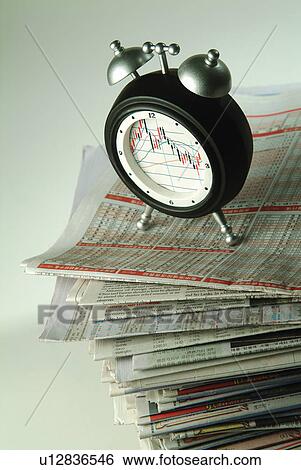 Stock Photograph - Time, Investments, Graph, Indoor, Finance, Ideas. Fotosearch