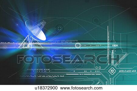 Satellite dish superimposed on a green background View Large Photo Image Stock Image - Satellite dish superimposed on a green background. Fotosearch