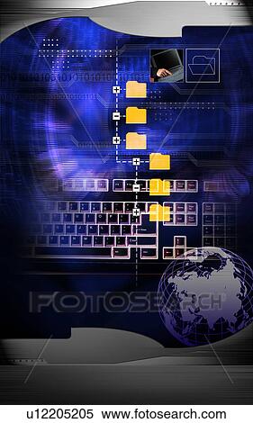 Stock Photography - Squares superimposed on a background of space. Fotosearch
