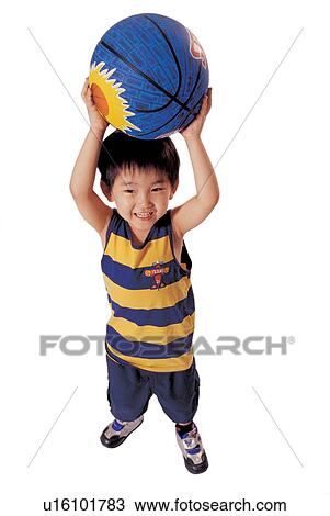 Stock Image - action, background, asian ethnicity, 5-6 years. Fotosearch