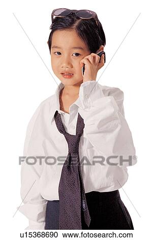 Stock Image - asian ethnicity, businessman, boy, 5-6 years. Fotosearch